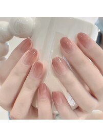 チックネイル　薄ピンク