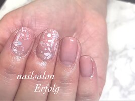 simpleグラデのスタンピングnail