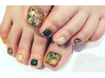 ネイルサロンアンドネイルスクールアートローズ 町田店(Art Rose)/10本フリーアート♪FOOTネイル