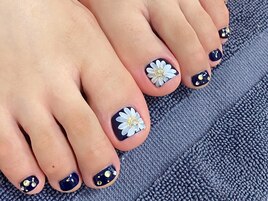 フットジェル　夏ネイル　花