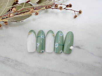 レナトゥス(Renatus)/手書きお花ネイル