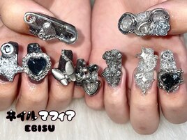 ゴテゴテ秋ネイル