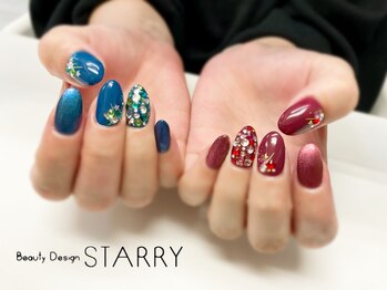 スターリー(STARRY)/ブルー レッド アシンメトリー