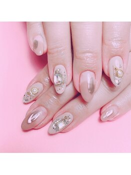 サロン ド ミミ(Salon de 33)/beige×stone art