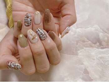 モアニネイル 岡山駅前(Moani Nail)/ツィードネイル