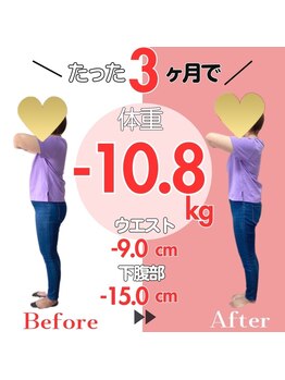 心身堂 整体院 泉大津院/3か月-10.8ｋｇダイエットに成功