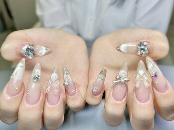 グランスネイル(glance nail)/チップ長さだし持ち込みネイル