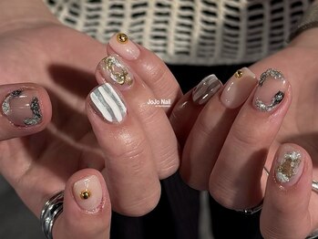 ジョジョ ネイル アット サンノミヤ(JOJO Nail at Sannomiya)の写真/トレンド感のあるワンホン/韓国/ちゅるんネイルはお任せ☆持ち込みアートの再現性もご満足な仕上がりに♪