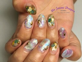 【自爪ネイル】天然石ネイル