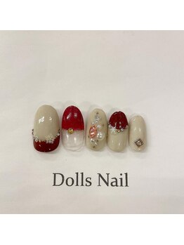 トータルビューティーサロン ドールズ(total beauty salon Dolls)/ストレートフレンチ×雪の結晶