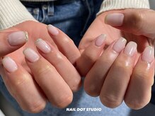 ネイルドットスタジオ 堺筋本町(NAIL DOT STUDIO)/ラメフレンチ