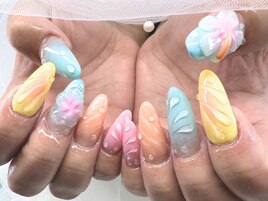 ハイビスカスネイル♪