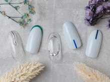 テンプテーション ネイル スタジオ(Temptation nail studio)/【シンプル】細めフレンチ