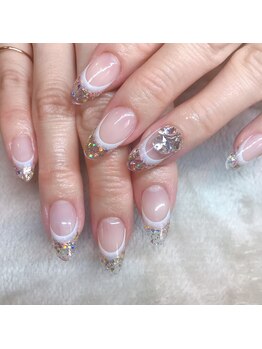 グリッター(glitter)/クリアグラデーションフレンチ