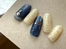 雪だるまネイル