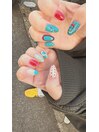 カラフルニューアンスネイル