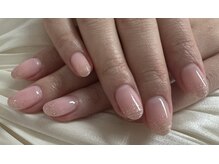 エムワイエスドットネイル(mys.nail)/ベースカラー＋ラメグラ