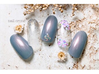 バブル シュガー バイ ネイルクローネ(bublle sugar by.nail crone)/紫陽花ネイル