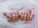 3Dフラワー+グラデーション