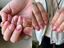 じゅわっと桃ネイル