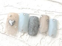ネイルメゾン 池袋店(NAIL MAISON)/シルバーリボンハート¥10550