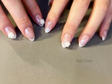 ネイル ドゥ 岡山駅前店(Nail Doux)/ホワイトローズネイル