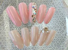 ラリュールネイル(L'Allure nail)/ピンクベージュワンカラー￥7000
