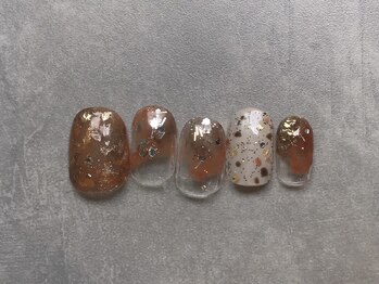 カラネイル 南森町店(calla nail)/ブラウンでもやもや