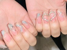 ダブルネイル(Double Nail)/【ほり】ワンホン風デザイン