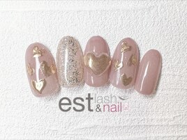 ゴールドハートネイル