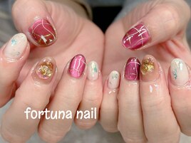 チェック柄ネイル　ニュアンス