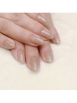 ピオニーネイル(peony nail)/うるつや冬ベージュ