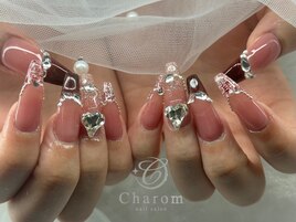 バレンタインネイル