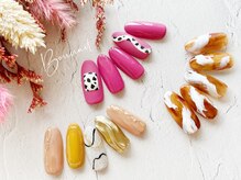 ボネール(nail ＆ eyelash Bounail)/べっ甲　ミラー　ニュアンス