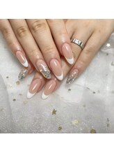 クイーンズビューティーサロン 歌舞伎町店(Queen's beauty salon)/デザイン追加のフレンチネイル