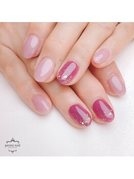 ピオニーネイル(peony nail)/パープル　バイカラー