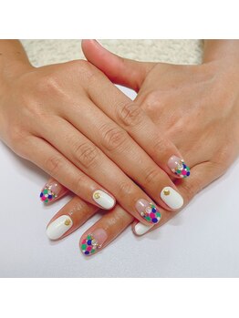 モカネイル(moca nail)/ドットフレンチ