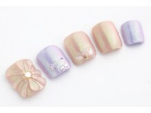 エムスラッシュネイル 本牧店(M SLASH)/ぷっくりフラワーネイル
