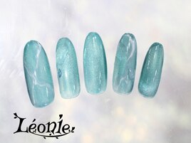 マグネット×大理石ネイル