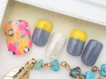 ネイルズガッシュ 大森駅前店(NAILs GUSH)/*カラフルフラワー*