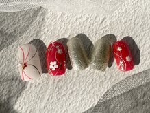 バタフライ 津田沼店(Butterfly)/定額デザインB/お正月ネイル