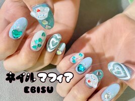 パステルブルーネイル♪