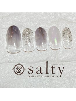 ネイルアンドアイラッシュサロン ソルティ 寺田町(salty)/塗りかけネイル
