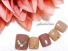 ネイルグラマラス 西新井店/《フットネイル》上品シンプル