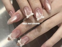 ネイルドットスタジオ 堺筋本町(NAIL DOT STUDIO)/マグネット×乳白フレンチ
