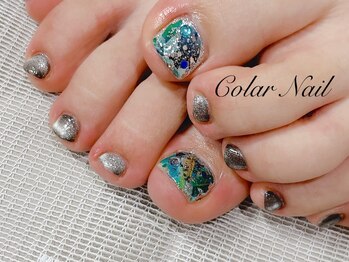 コラールネイル 本町(Colar Nail)/魅惑のホイルアートフット☆