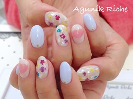 【押し花シェルネイル】