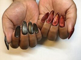 レッド＆ブラックネイル