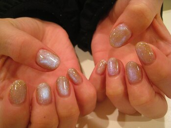 マグネット&偏光パールネイル