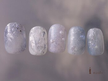 アイネイルズ 吉祥寺店(I nails)/キラキラグリッター雪ネイル